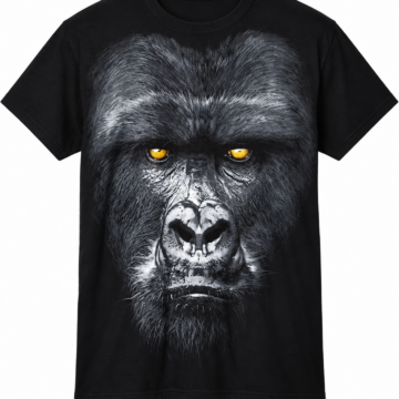 White Crew Neck T-Shirt with Front Print